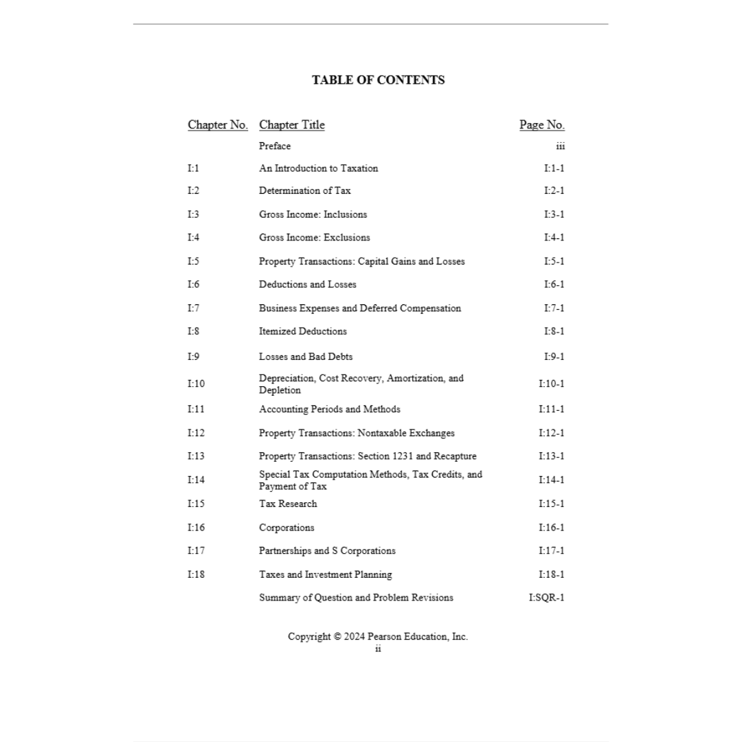Solution Manual For Pearson’s Federal Taxation 2024 Corporations 37th Edition By Franklin-Studyflax