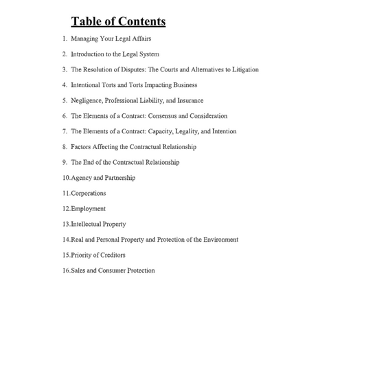 Test Bank For Business Law in Canada 13th Edition By Yates-Studyflax