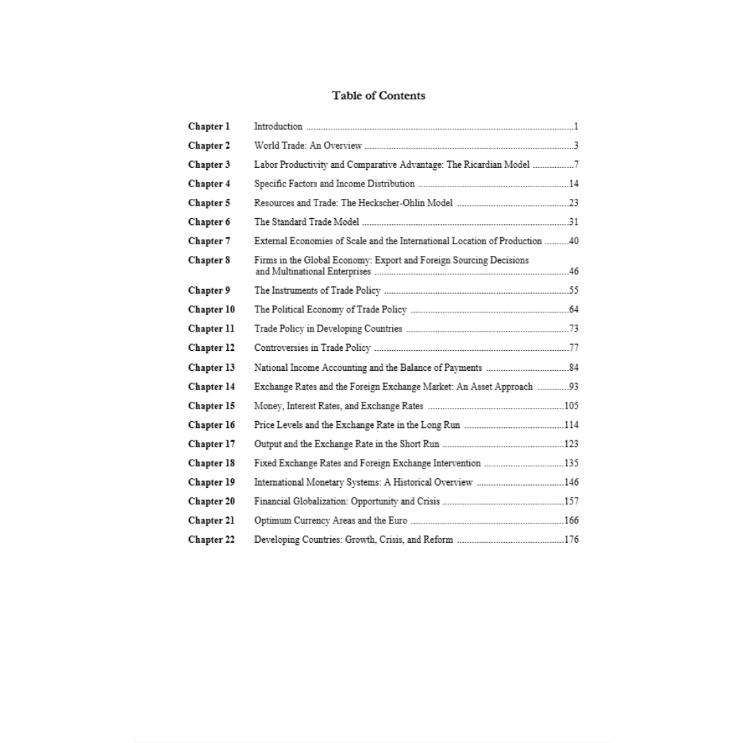 Solution Manual For International Economics: Theory and Policy, 12th Edition By Krugman-Studyflax