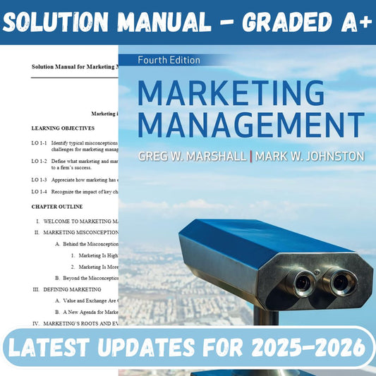 Solution Manual For Marketing Management 4th Edition By Marshall-Studyflax