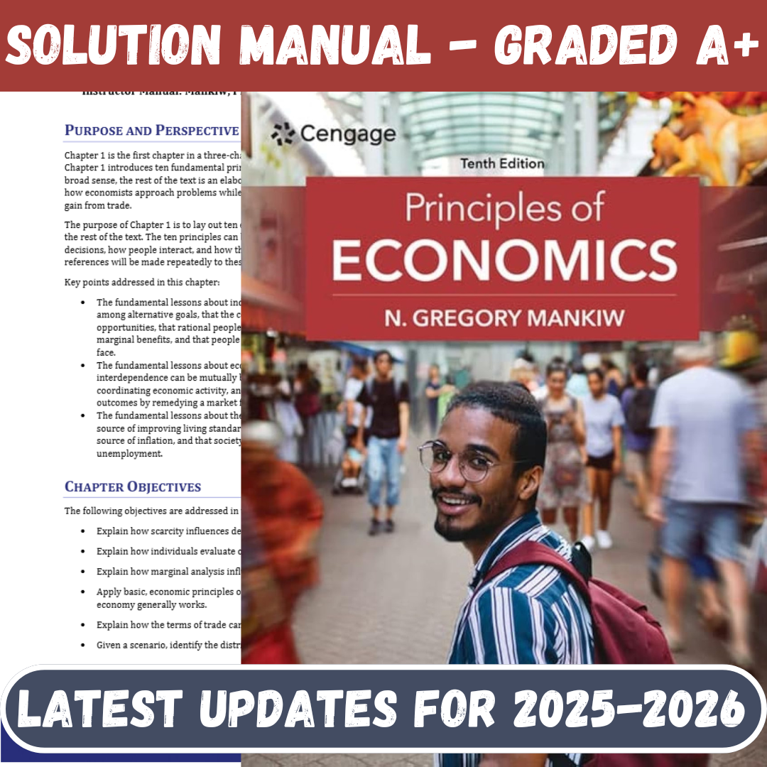 Solution Manual For Principles of Economics 10th Edition By Mankiw-Studyflax