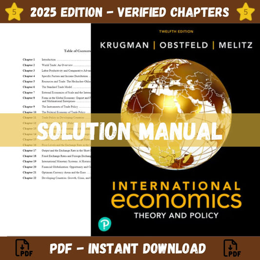 Solution Manual – International Economics: Theory and Policy, 12th edition (Krugman, 2021)-Studyflax