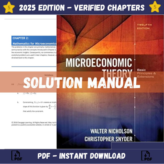 Solution Manual – Microeconomic Theory Basic Principles and Extensions 12th Edition (Nicholson, 2017)-Studyflax