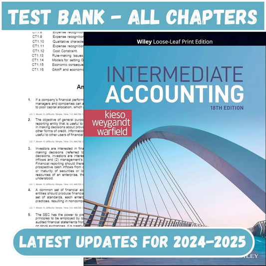Solution Manual and Instructor Resource for Intermediate Accounting, 18th Edition, by Donald | All Chapters Included-Studyflax