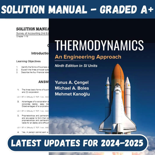 Solution Manual for Thermodynamics An Engineering Approach 10th Edition by Cengel-Studyflax