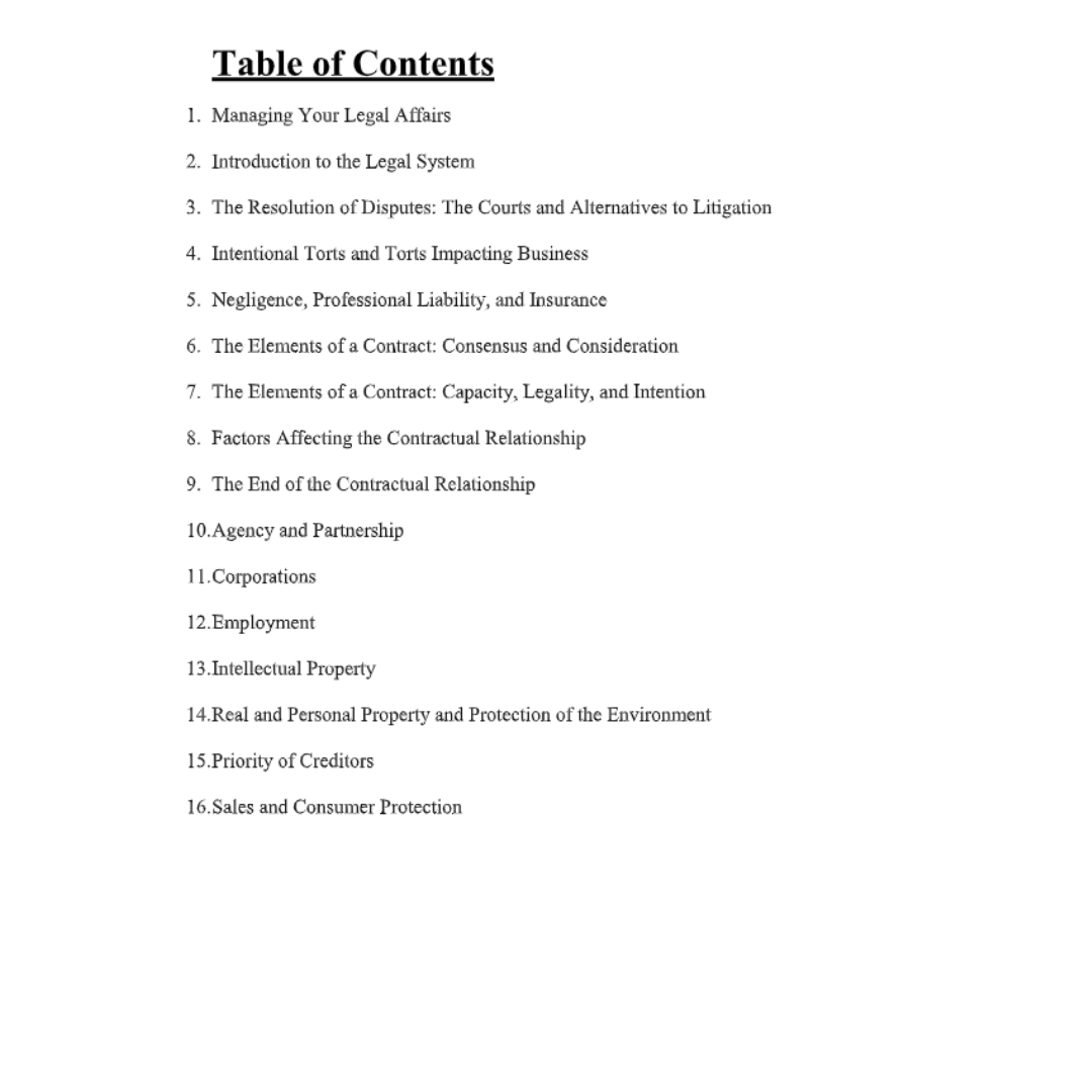 Test Bank For Business Law in Canada 13th Edition By Yates-Studyflax