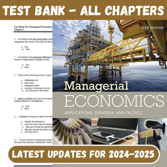Test Bank For Managerial Economics: Applications, Strategies and Tactics – 14th Edition by James McGuigan-Studyflax
