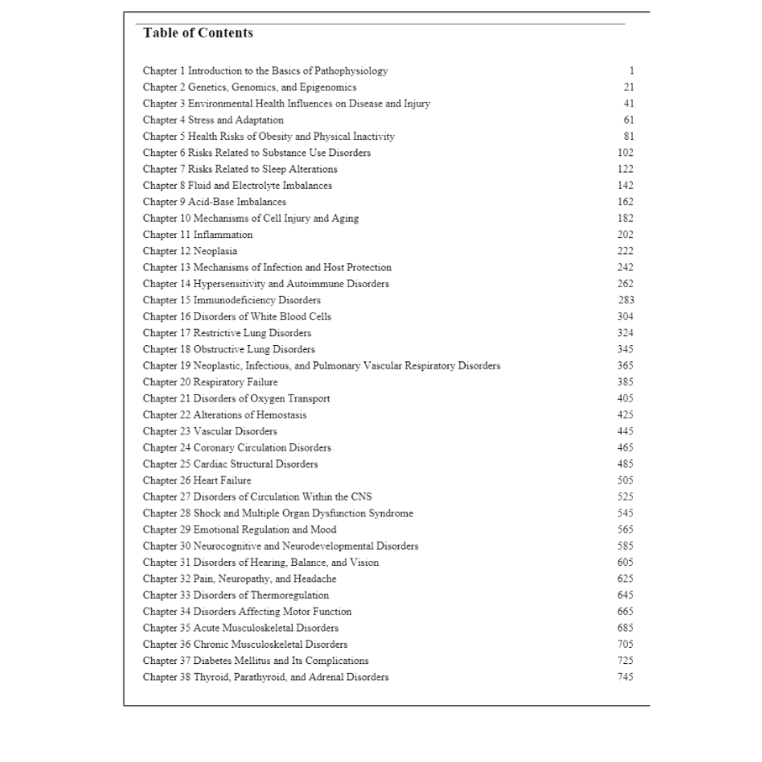 Test Bank For Pathophysiology-Concepts of Human Disease, 1st Edition By Sorenson-Studyflax