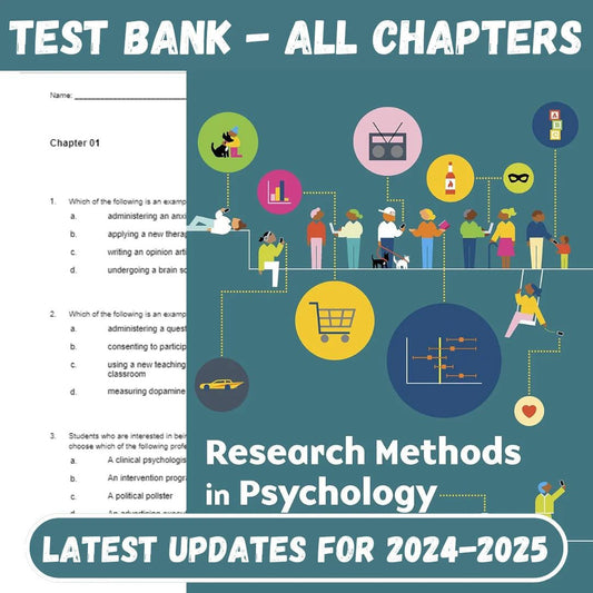 Test Bank For Research Methods in Psychology, Evaluating a World of Information, 4th Edition by Morling-Studyflax