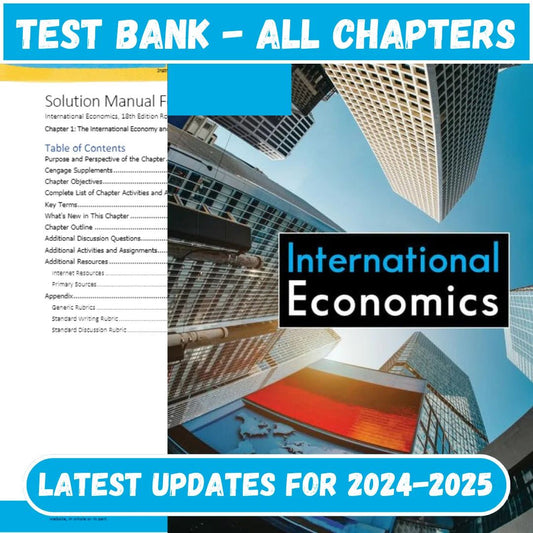 Test Bank International Economics, 18th Edition by Robert Carbaugh-Studyflax
