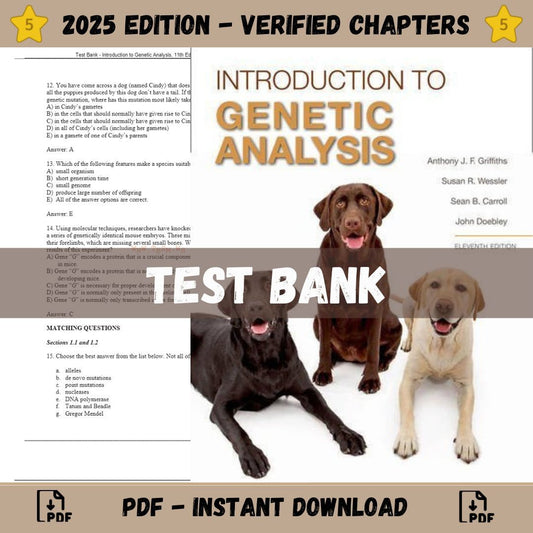 Test Bank – Introduction to Genetic Analysis, 11th Edition (Griffiths, 2015)-Studyflax