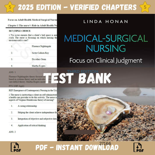 Test Bank – Medical-Surgical Nursing Focus on Clinical Judgment, 3rd Edition (Linda, 2024)-Studyflax