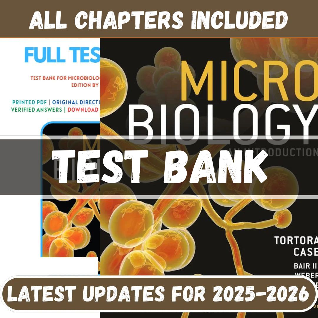 Test Bank - Microbiology An Introduction, 14th Edition by Gerard J. Tortora-Studyflax