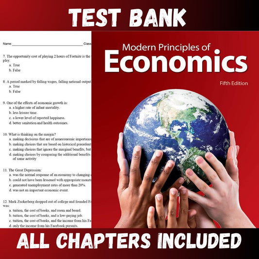 Test Bank – Modern Principles of Economics 5th Edition by Cowen-Studyflax