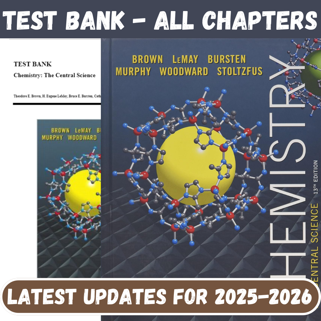 Test Bank for Chemistry The Central Science, 13th Edition by Brown-Studyflax