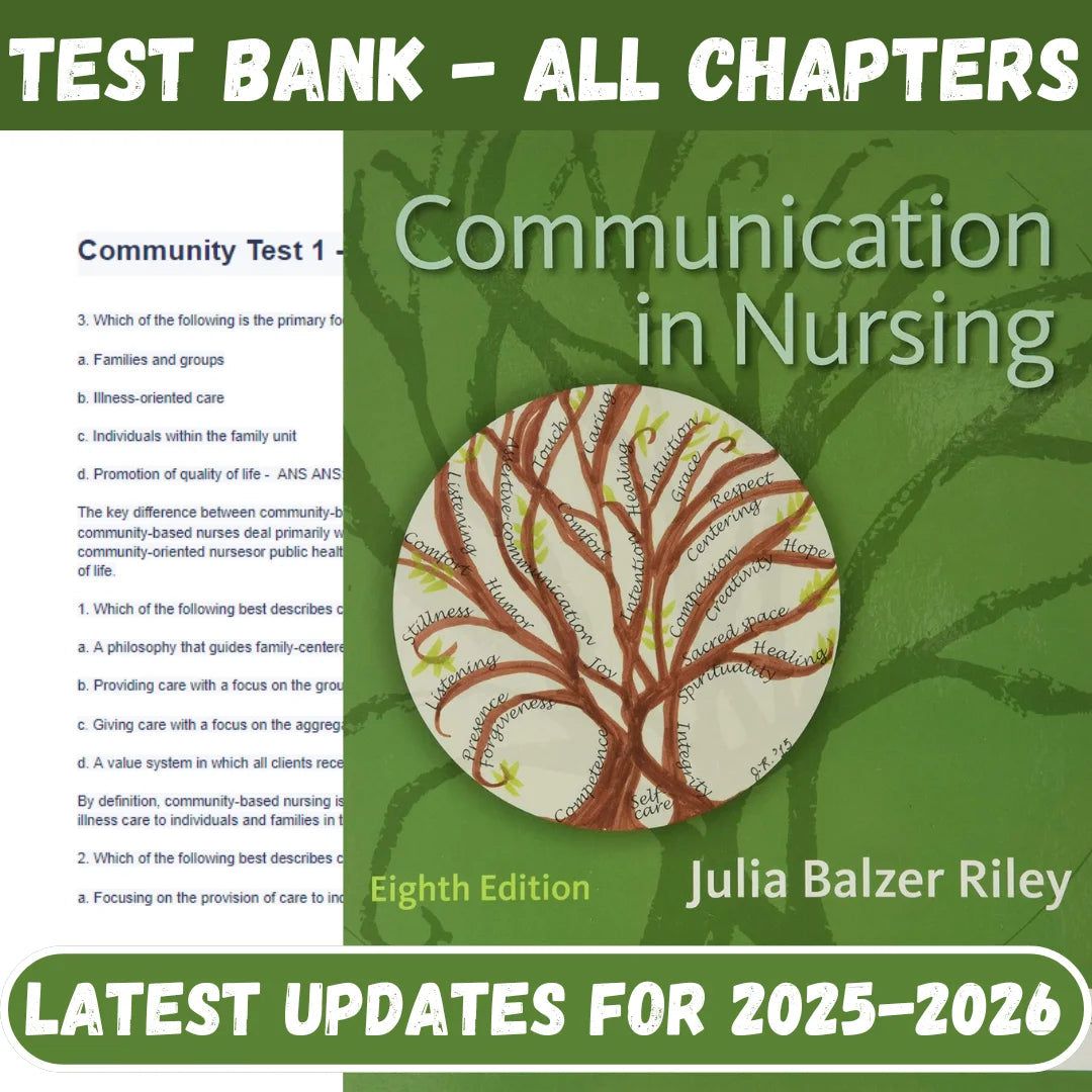Test Bank for Communication in Nursing 8th Edition by Julia Balzer Riley-Studyflax