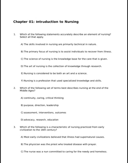 Test Bank for Fundamentals of Nursing 10th Edition by Taylor-Studyflax