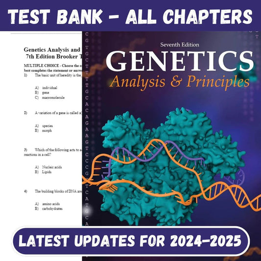 Test Bank for Genetics Analysis and Principles 7th Edition by Brooker-Studyflax