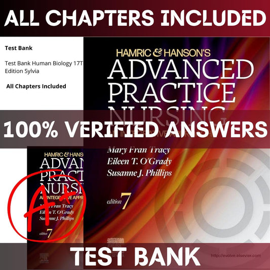 Test Bank for Hamric and Hanson’s Advanced Practice Nursing An Integrative Approach, 7th Edition Tracy | All Chapters Included-Studyflax