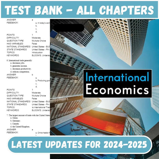 Test Bank for International Economics 18th Edition by Carbaugh-Studyflax