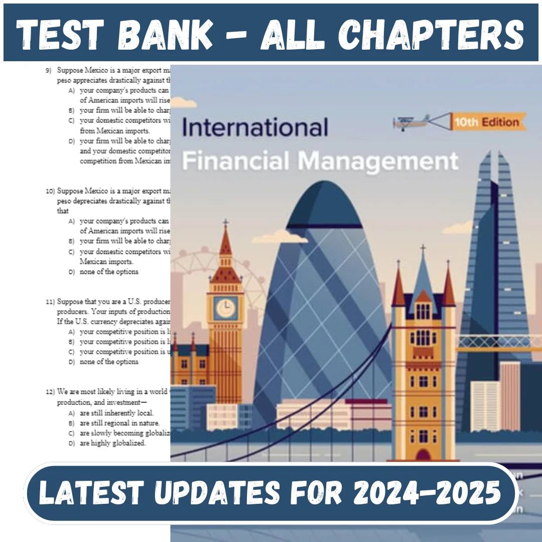 Test Bank for International Financial Management 10th Edition by Eun-Studyflax