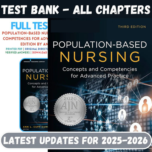 Test Bank for Population-Based Nursing: Concepts and Competencies for Advanced Practice 3rd Edition by Curley-Studyflax