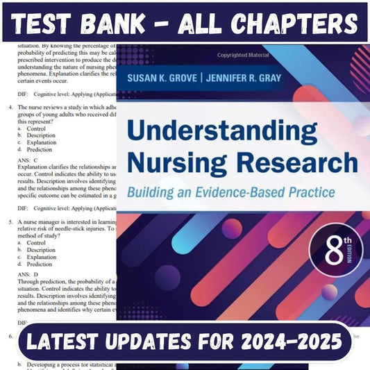 Test Bank for Understanding Nursing Research: Building an Evidence-Based Practice 8th Edition by Susan K. Grove-Studyflax